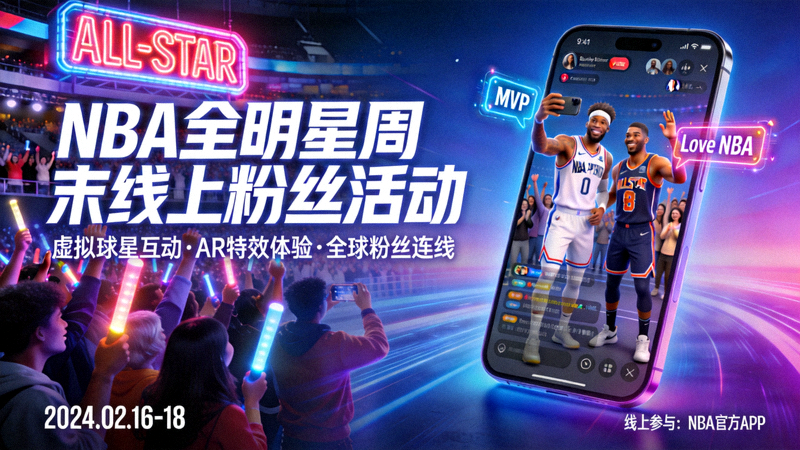 NBA全明星周末线上粉丝活动营销案例，虚拟与现实结合